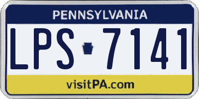 PA license plate LPS7141