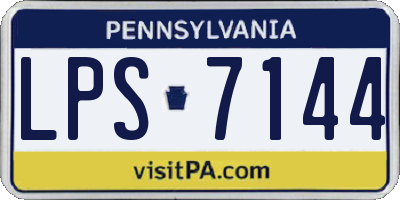 PA license plate LPS7144