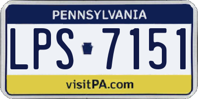 PA license plate LPS7151