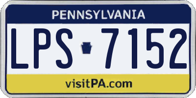 PA license plate LPS7152