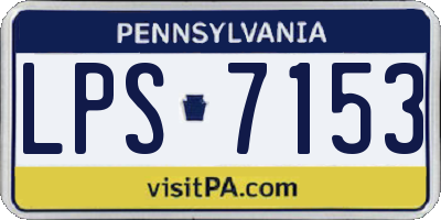 PA license plate LPS7153