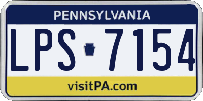 PA license plate LPS7154
