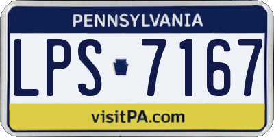 PA license plate LPS7167