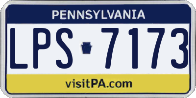 PA license plate LPS7173