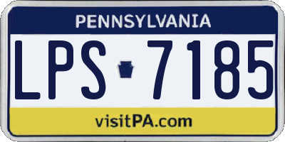 PA license plate LPS7185
