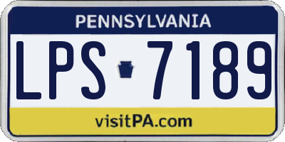 PA license plate LPS7189