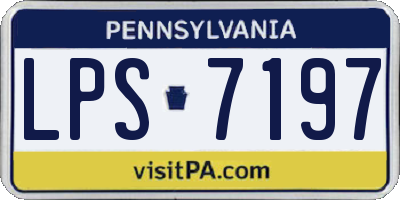 PA license plate LPS7197