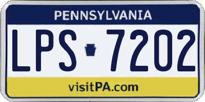 PA license plate LPS7202