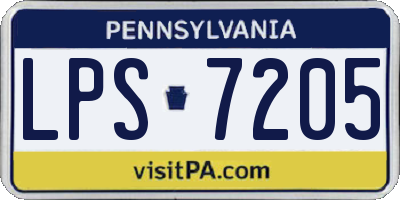 PA license plate LPS7205