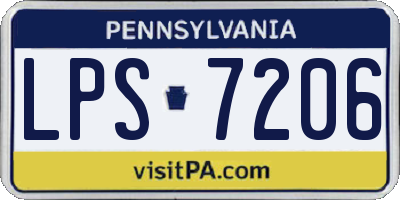 PA license plate LPS7206