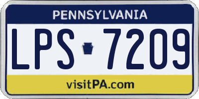 PA license plate LPS7209