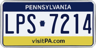 PA license plate LPS7214