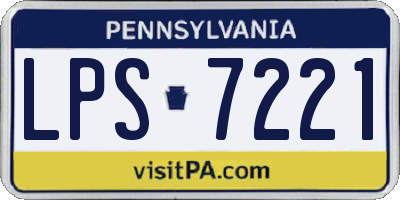 PA license plate LPS7221