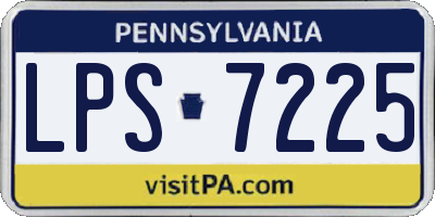 PA license plate LPS7225