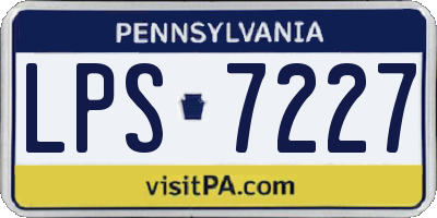 PA license plate LPS7227