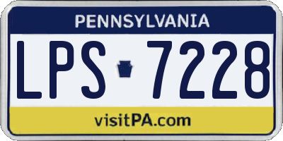 PA license plate LPS7228
