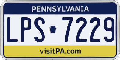 PA license plate LPS7229