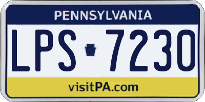 PA license plate LPS7230
