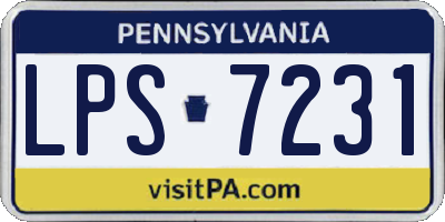 PA license plate LPS7231