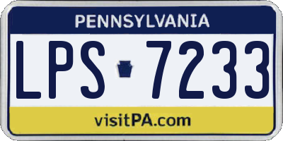 PA license plate LPS7233