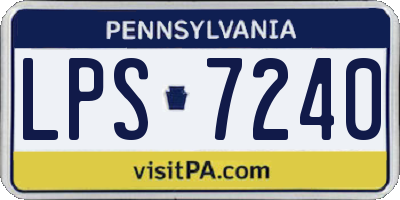 PA license plate LPS7240