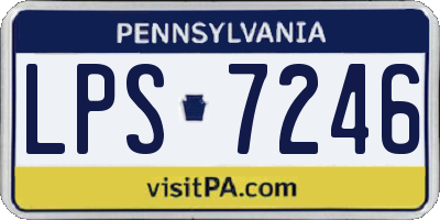 PA license plate LPS7246