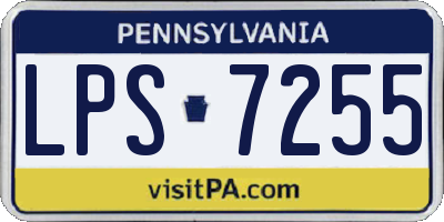 PA license plate LPS7255