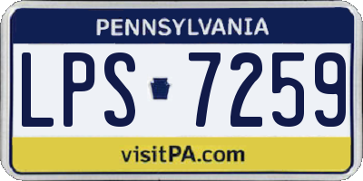 PA license plate LPS7259