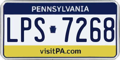 PA license plate LPS7268