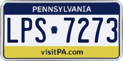 PA license plate LPS7273