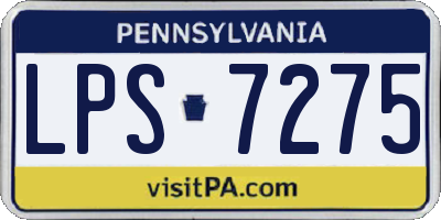 PA license plate LPS7275