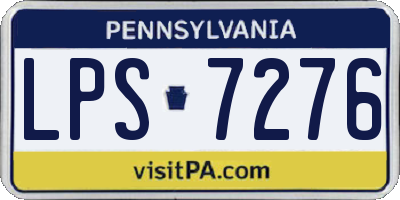 PA license plate LPS7276