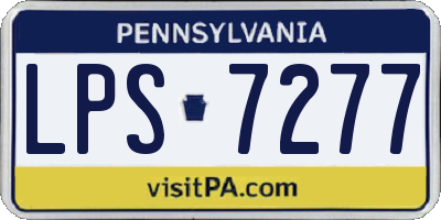 PA license plate LPS7277