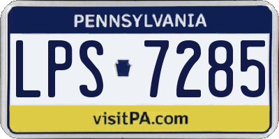 PA license plate LPS7285