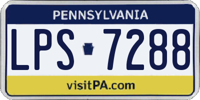 PA license plate LPS7288