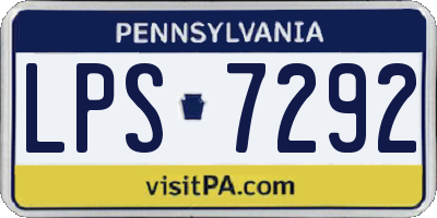 PA license plate LPS7292