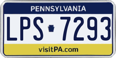 PA license plate LPS7293