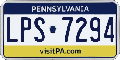 PA license plate LPS7294