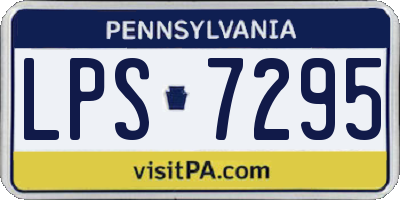 PA license plate LPS7295
