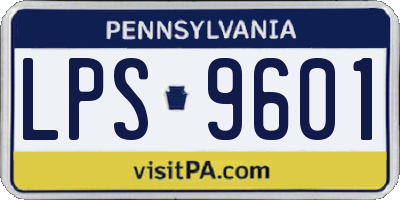 PA license plate LPS9601