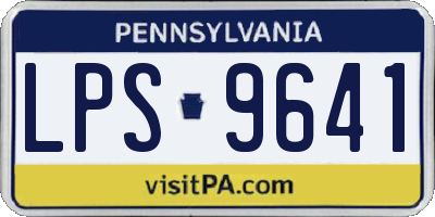 PA license plate LPS9641
