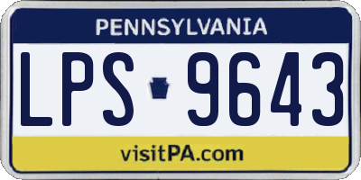 PA license plate LPS9643