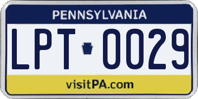 PA license plate LPT0029