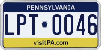 PA license plate LPT0046