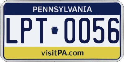 PA license plate LPT0056