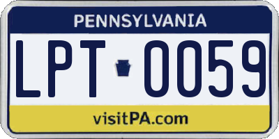 PA license plate LPT0059