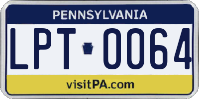 PA license plate LPT0064