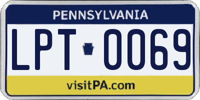 PA license plate LPT0069