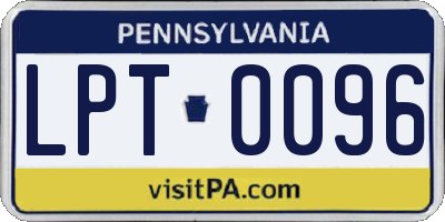 PA license plate LPT0096
