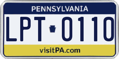 PA license plate LPT0110
